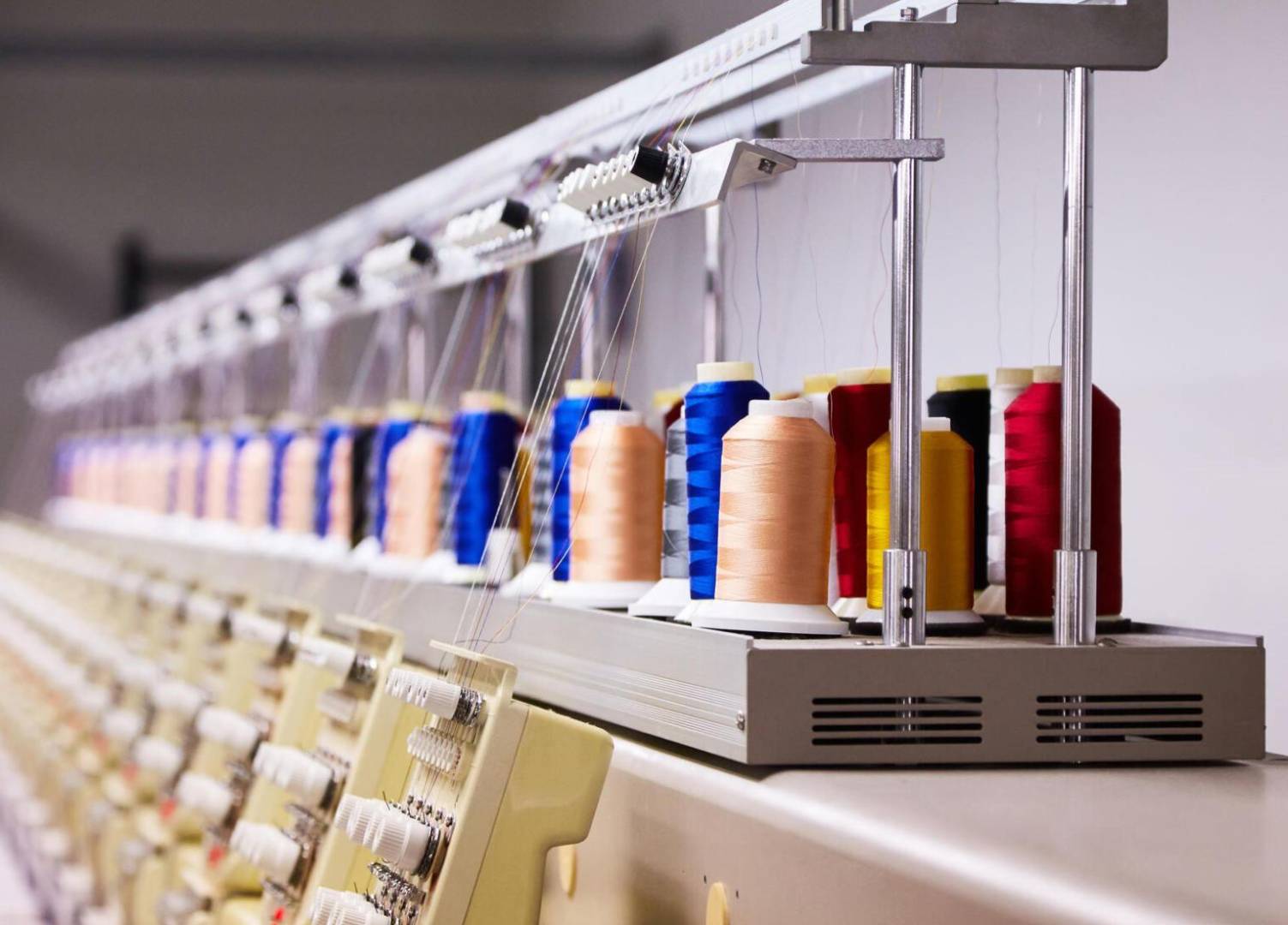 Embroidery Machines on the factory